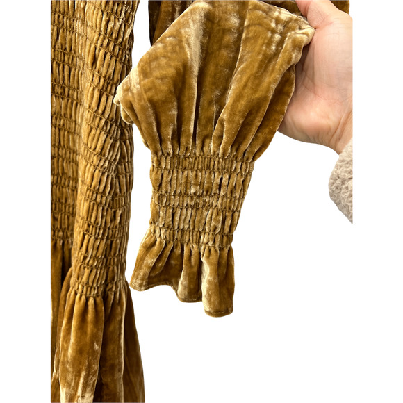 Loveshackfancy Scarlett Smocked Velvet Mini Dress - Picture 7 of 10